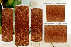Autumn Glitter Tumbler | Fall Glitter 20oz Tumbler Design 3 Product Image 2