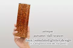 Autumn Glitter Tumbler | Fall Glitter 20oz Tumbler Design 3 Product Image 3