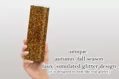 Autumn Glitter Tumbler | Fall Glitter 20oz Tumbler Design 5 Product Image 3