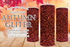 Autumn Glitter Tumbler | Fall Glitter 20oz Tumbler Design 8 Product Image 1