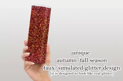 Autumn Glitter Tumbler | Fall Glitter 20oz Tumbler Design 8 Product Image 3