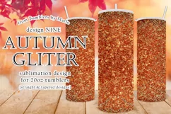 Autumn Glitter Tumbler | Fall Glitter 20oz Tumbler Design 9 Product Image 1