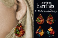 Autumn Earrings, Teardrop Earrings, Fall Leaves Earrings, s5 Product Image 1