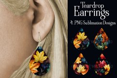 Autumn Earrings, Teardrop Earrings, Fall Leaves Earrings, s8 Product Image 1