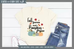 Fall Leaves and Pumpkins Please SVG / Sublimation Product Image 1