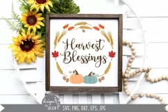 Harvest Blessings, Autumn svg, Fall SVG Product Image 1