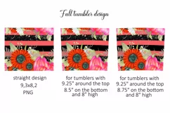Pumpkins with flowers tumbler 20 Oz Product Image 3