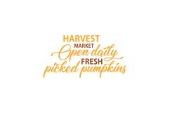 Harvest Market Open daily Fresh picked pumpkins Fall Sticker Product Image 3