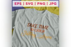 TAKE TIME TO CATCH Falling Leaves Fall Sticker Design Product Image 2