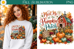 Pumpkin Patch Sign | Fall Farm Sublimation PNG Product Image 1