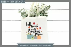 Fall Leaves and Pumpkins Please SVG / Sublimation Product Image 2