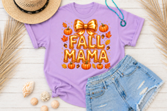 Fall Sublimation Design, Golden Bow Autumn Season PNG Product Image 2