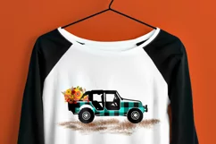 jeep Sublimation Design, Fall Buffalo Plaid jeep Sublimation Product Image 3