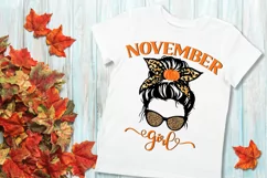 November Girl Sublimation I Fall Thanksgiving Sublimation