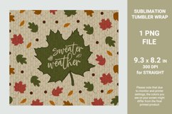Fall sublimation tumbler wrap, 20 oz skinny tumbler Product Image 2