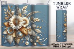 4 Fall Sunflower Tumbler Wrap Sublimation, 20 oz Product Image 2
