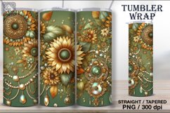 4 Fall Sunflower Tumbler Wrap Sublimation, 20 oz Product Image 3