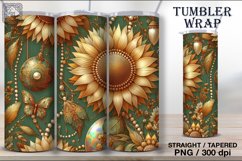 4 Fall Sunflower Tumbler Wrap Sublimation, 20 oz Product Image 4