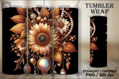 4 Sunflower Tumbler Wrap Sublimation, 20 oz Product Image 4