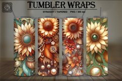 4 Fall Sunflower Tumbler Wrap Sublimation, 20 oz Product Image 1