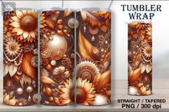 4 Fall Sunflower Tumbler Wrap Sublimation, 20 oz Product Image 3