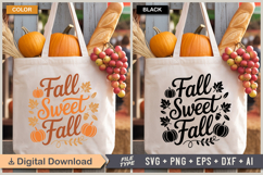 Fall Sweet Fall SVG File | Fall SVG | Autumn SVG Product Image 2