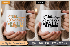 Fall Sweet Fall SVG File | Fall Retro SVG Product Image 4