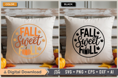 Fall Sweet Fall SVG File | Fall Round Sign SVG Product Image 5