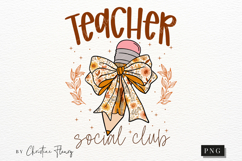 Preppy Fall Teacher Social Club PNG Product Image 4