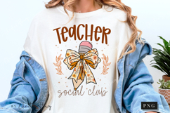 Preppy Fall Teacher Social Club PNG Product Image 5