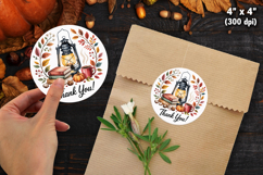 Fall Autumn Thank You Sticker SVG PNG Bundle Product Image 10
