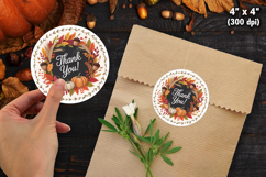 Fall Autumn Thank You Sticker SVG PNG Bundle Product Image 3