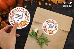 Fall Autumn Thank You Sticker SVG PNG Bundle Product Image 6