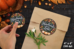 Fall Autumn Thank You Sticker SVG PNG Product Image 1