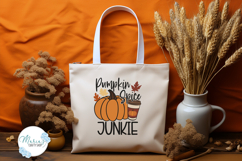 Pumpkin Spice Junkie SVG, Fall Coffee png, Autumn clipart Product Image 5