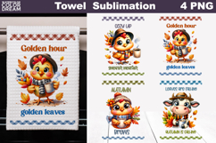 Fall Animals Coffee Towel Bundle| Autumn Quotes Kitchen Product Image 3