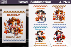 Fall Animals Coffee Towel Bundle| Autumn Quotes Kitchen Product Image 4