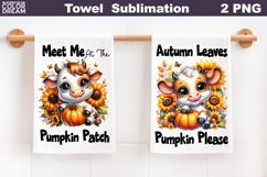 Thankful Towel | Pumpkin Cow Towel Product Image 1
