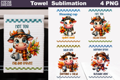 Fall Animals Coffee Towel Bundle| Autumn Quotes Kitchen Product Image 6