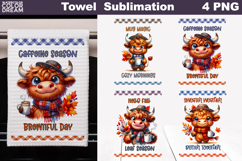 Fall Animals Coffee Towel Bundle| Autumn Quotes Kitchen Product Image 7