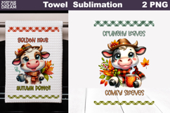 Fall Animals Coffee Towel Bundle| Autumn Quotes Kitchen Product Image 9