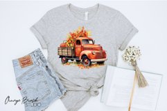 Fall Truck Clipart Bundle Watercolor Autumn Sublimation 
