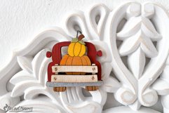 Fall truck ornament design for laser cutting machines
