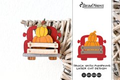 Fall truck ornament design for laser cutting machines