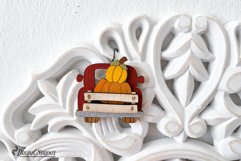 Fall truck ornament design for laser cutting machines