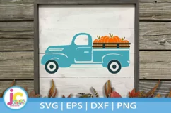Fall Vintage Truck svg, Pumpkin Truck svg, Autumn Truck svg Product Image 1