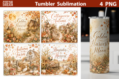 Autumn Tumbler PNG | Cottage Harvest Wrap Collection Product Image 1