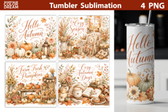 Autumn Tumbler PNG | Cozy Fall Wrap Collection Product Image 1