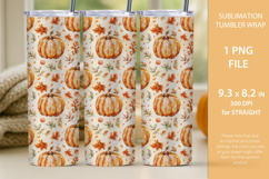 Fall Pumpkin Tumbler wrap, Fall Pumpkin Mug, thanksgiving Product Image 2