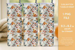 Fall tumler wrap, Autumn leaves tumbler wrap, fall mug wrap Product Image 2